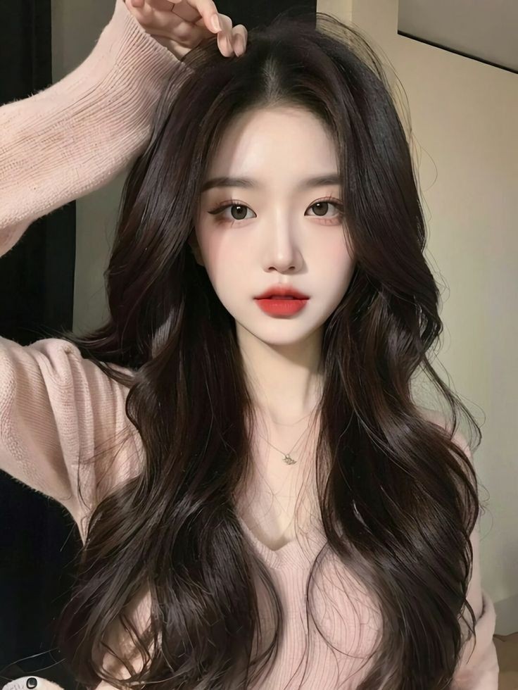 Beautiful Korean girl dp cartoon